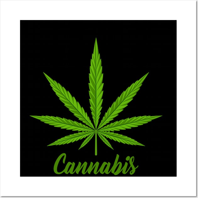 Cannabis Leaf Wall Art by CryptoTextile